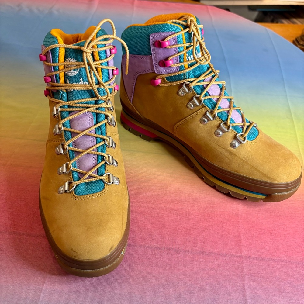 Timberland Euro Waterproof Hiker Boot In Wheat Nubuck Leather Size 10 Womenโs ๐ - Picture 4 of 16